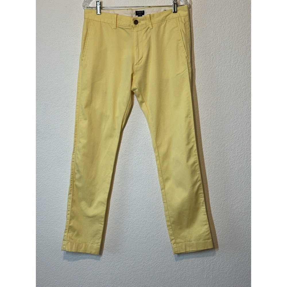 J. Crew‎ Yellow Flex Slim Pants Mens 32 X 30 Preppy Casual